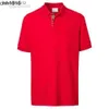 Дизайнер Burbrerys European Station Casual Polo рубашка Mens Classic Solid Color TB Письма вышивка лето B с коротким рукавом футболка мужчина