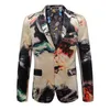 Herenpakken Blazers Blazer Mannelijke Britse Single Breasted Bloem Party Mannen Jasje Mode Oversize 5XL Slim Fit298r