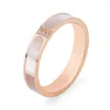 Wedding Rings Natural Shell & Crystals Love For Women Couple Bridal Finger Luxury Jewelry Girl Friend Weeding Gift