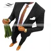 Nouveau café hommes costume mode 2 pièces revers cranté plat smokings garçons d'honneur Blazer pour mariage remise des diplômes Party260W