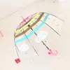 Parapluies Enfants Transparent Parapluie Dessin Animé Mignon Automatique Garçon Et Fille Version Ins Long Manche Vent En Plein Air Cadeau