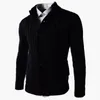 Men's Sweaters Knitted Sweater Cardigan Winter Casual Long Sleeve Stand Collar Button Down Sweatercoat