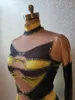 Stage Wear 3D Imprimer Strass Stretch Jumpsuit Bar Pole Dance Costume Drag Show Vêtements Discothèque Gogo Dancer Outfit VDB6989