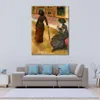 Hand Painted Edgar Degas Ballerina Paintings Mary Cassatt at the Louvre I Figure Canvas Art Children's Rooms Decor