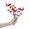 Decoratieve bloemen 4 stks kunstmatige kleine pruimenbloesem huisdecoratie accessoires nep el vaasdecor bonsai planten