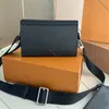 Designers Bag Man Women 2 in 1 Shoulder Bag With Small Wallet Printing Leather Clutch Pouch handbag Purse Removable Strap Zipper Closure Crossbody Bags