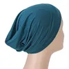 Berets Basic Design Inner Hijab Caps Мусульманский турбан ислам подчеркивается под эластичным капотом мягкий джерси растягивание хиджаб Турбанте Мухер