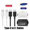 3A 5A USB C vers C 1m 3FT Type-C vers Type C Câbles Câble de charge rapide pour Samsung Galaxy S23 S22 S21 S20 S10 note 10 20 Plus Prise en charge PD Quick Apples Macbook Ligne de charge