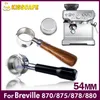 Filtry do kawy 54 mm kawa bez dna Portafilter dla szałwii Breville 870 878 880 Kosz filtrowy Maszyna Espresso BARISTA Akcesoria 230718