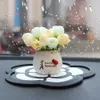 Interiördekorationer Auto Ornament Creative Car Potted Plant Flowers Dashboard Dekorationer Vackra blommor Auto Interiör Dekor Biltillbehör X0718