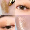 Eye ShadowLiner Combination Waterproof matte pearlescent eye shadow stick pencil Highlight Pencil makeup Beauty Champagne shimmer double head 230719