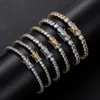 Designer Bracelet de luxe Rock Tennis Chains Hip-Hop Tide Mens Bracelet Zircon-microenased 3 mm Diamonds Bracelets for Hommes et femmes bijoux