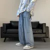 Heren Jeans 2023 Mode Baggy Broek Man Hip Hop Brede Mannelijke Wit Zwart Denim Broek Streetwear Kleding Casual Oversized broek