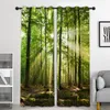 Curtain Forest Tree Landscape Window Curtains Thermal Insulated Darkening Draperies