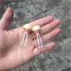 7ml flacons en verre transparent avec bouchon en bois bouteilles cadeaux bocaux décoration artisanat mariage bricolage 100pcsgood qté LL