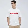 Casual t-shirt nieuwe mannen vrouwen luxe merk t-shirt Ronde hals korte mouw kleding High Street Losse Oversized Katoenen Tops shirt zwart wit beige maat s-2xl letter gedrukt