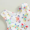 Abiti da ragazza ma baby 3-7Y Bambini Toddler Kids Neonate Dress Butterfly Print Sleeveless Backless Summer Princess Dress R230719