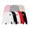 Amis Designer Hommes Automne Broderie Sweat à capuche High Street Femmes Sweatshirts Coeur Rouge Ensemble Tête Revers Lettres Amour Manches Longues Couples457