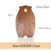 Пластины Lovey Bear Family Family Walnut Art Tray Party Platter и хлебные фрукты, подают деревянная тарелка деревянная доска