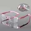 Sunglasses Frames Fashion Women Men Half Rimless Metal Eyeglasses Frame Myopia Glasses Optical Eyewear Rim Fake