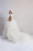 Off White Puffy Tulle Ball Gown Wedding Bridal Dress V Neck Tiere Tulle Bride Photography Dresses Backless Princess Vestido de Mariee