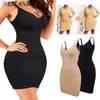 Women's Shapers Women Full Slips Shapewear Bodysuit for Under Dresses Tummy Control Body Shaper Slimming Underwear V Neck Bodycon Lingerie 230719