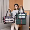 Duffel Bags Large Capacity Folding Travel Shoulder bag Lightweight Waterproof Foldable Handbag Wet/Dry Separation Travel Bag Men Gym Bag 230719