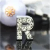 50pcs lot 10mm r الكامل Rhinestones bling slide letter exclysistory ملحقات DIY مناسبة لسباق جلدي 10 مم من سلاسل مفاتيح PET LELLAR SL0152298