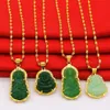 Collares pendientes Budista Guanyin Collar Estilo chino Verde Blanco Adorno Maitreya Buda Amuleto Hinduismo Jewelry249s