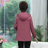 Women's Trench Coats Spring Autumn Windbreakers Jacket Women 2023 Loose Hooded Coat Pure Colour Outerwear Concealed Zipper Female