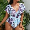 Vrouwen s Plus Size Badmode Zomer Bikini Set Sexy Badpak Braziliaanse Biquini Badpak Print Beachwear Pak Mujer 230719