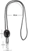 Bolo Ties Vintage Bolo Tie Cowboy Western Bolo Tie con collana con pendente in pietra nera 230719