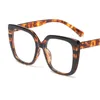 Okulary przeciwsłoneczne ramy modne przezroczyste przezroczyste obiektyw Purple kwadratowe okulary vintage okulary dla kobiet fałszywe markę projektanta krótkowzroczności optycznej