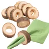 Cercle en bois ronds de serviette porte-serviettes en bois naturel pour l'artisanat faisant des projets de bricolage de Table el Wedding280D