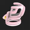 Cockrings Pink Cock Lock Contrast Color Vent Hole Male Chastity Device Cock Cage Penis Ring Sex Toys with 4 Penis Ring Adult Game for Men 230719