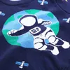 Pullover baby flickor kläder nya astronaut mönster vinter långärmade barn 2-7 år barn flickor tröja stickning pullover pojkar tröjor hkd230719