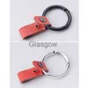 Autosleutel Mode Universeel Metaal voor Sleutelhanger SUV Auto Sleutelhanger Houder Keyfob met Leren Lanyard Automotive Styling Decora R2LC x0718