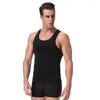 Men's Body Shapers Mens Compression Tank Top Slimming Shaper Vest Shirts Abs Slim Gym