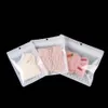 Children Face Mask Transparent Zip Lock Packaging Bags Socks Scarf Packing Zipper Sealing Pouches with Hanger Hole on Top290H