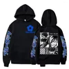 Herren Hoodies High Street Herren Lose Vintage 2000er Jahre Ästhetische Kleidung Casual Y2k Hoodie Ulzzang Trendy Damen Streetwear BLUE LOCK