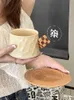 Tumblers Nordic Style Ceramic Coffee Cup и блюдца, установленная высокая стоимость послеобеденной чай, вареный молоко, изысканная кружка 230719