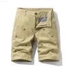 Herenshorts Zomer Klassiek Borduurontwerp Heren Casual Shorts Koreaanse Stijl Mode Katoen Rechte Cargo Shorts Groene Korte Broek Mannelijk L230719