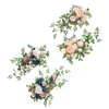 Flores decorativas, 2 uds., flor de seda, arco de botín, rosa para mesa de arreglo de fiesta