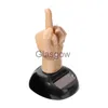 Interior Decorations Funny Finger Car Ornament Solar Powered Middle Finger Shaking Decoration Car Dashboard Ornaments Gift Auto Interior Prank Toy x0718