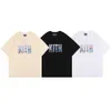 Kith Tシャツの男性デザイナーグラフィックウモホワイトピンクブラックファッションビンテージスリーブ衣料品特大のティー