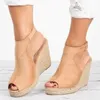 Scarpe ad alta piattaforma più dimensioni Donne Wedge 35-43 tacchi estivi zoccoli sandali femminili sandalias de mujer 230718 829 's