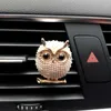 Interiördekorationer Pearl Owl bildekoration bil luftfräschare auto outlet parfym clip bil aroma diffusor biltillbehör Auto ornament presenter x0718