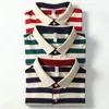 Męskie polo Summer Men Srtiped Short Polo Shirt 95cotton Smart Casual Button Fashion Slim Mens 230718