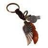 Trendy Geunine Leather Braid Key Chain Car Key Bags Pendant Keyring Accessories Promotion Gifts Stock