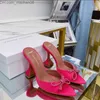 Sandales Amina Muaddi Designers Talons sandales pour femmes chaussures à talons hauts bout pointu cristal boucle robe de mariée d'été talon sangle véritable boîte Z230803